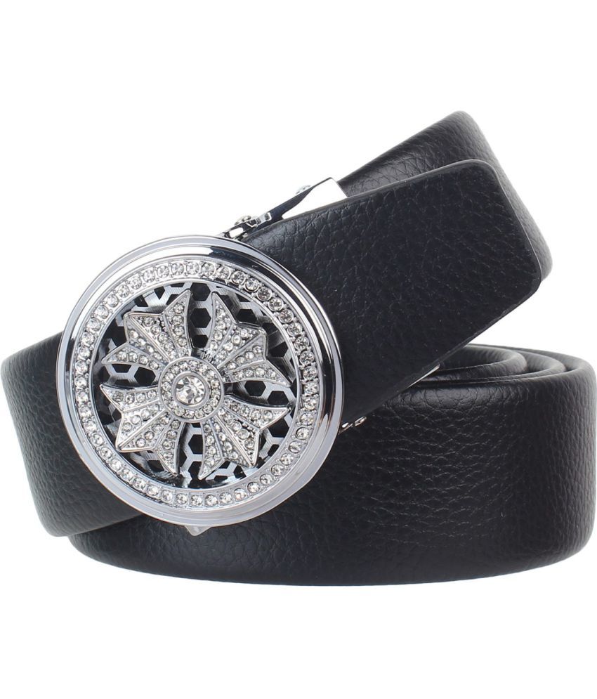     			Loopa Black PU Casual Belt