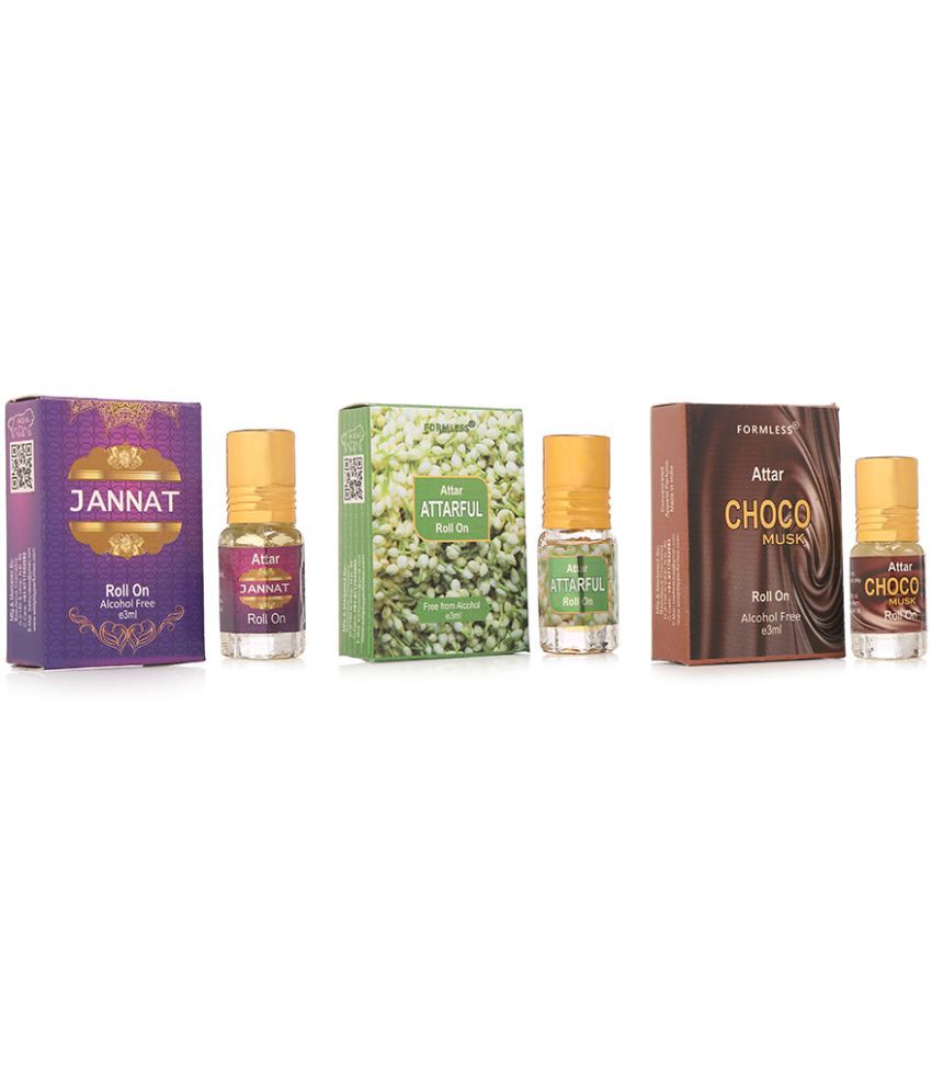     			Set of 3 Formless Jannat  , Attarful and Choco Musk  3ml attar