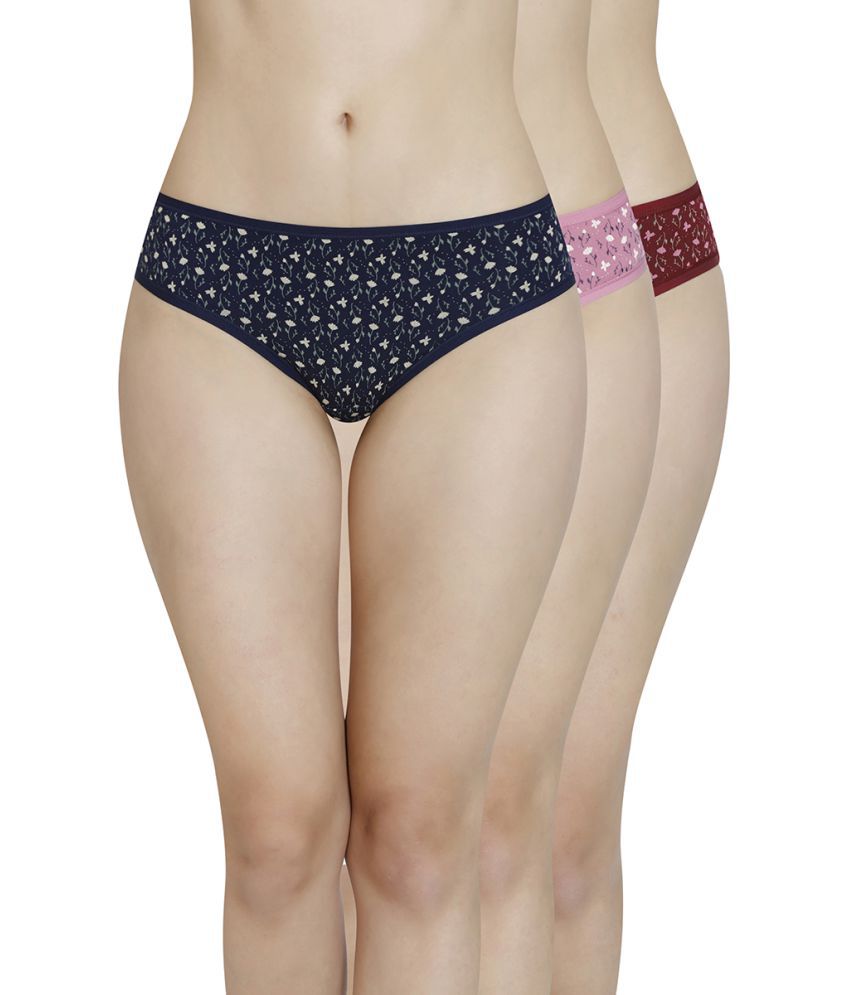     			Amante - Cotton Printed Multi Color Women's Bikini ( Pack of 3 )