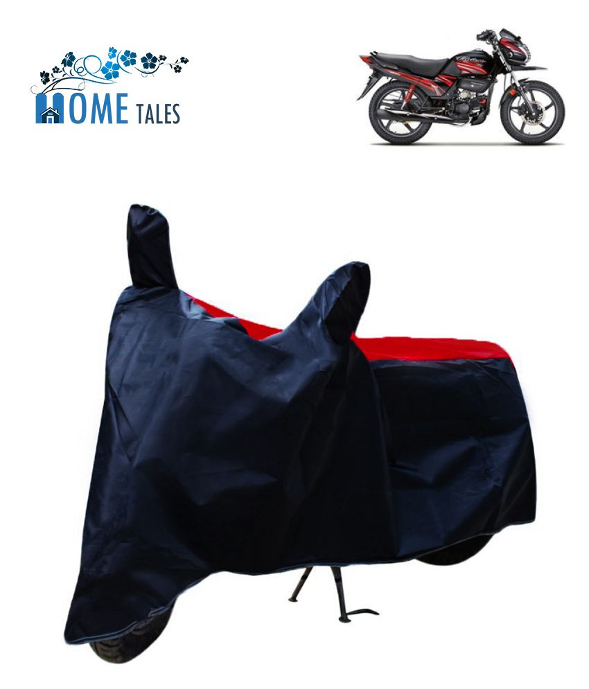     			HOMETALES Dustproof Bike Cover For Hero Passion XPRO with Mirror Pocket - Red & Blue