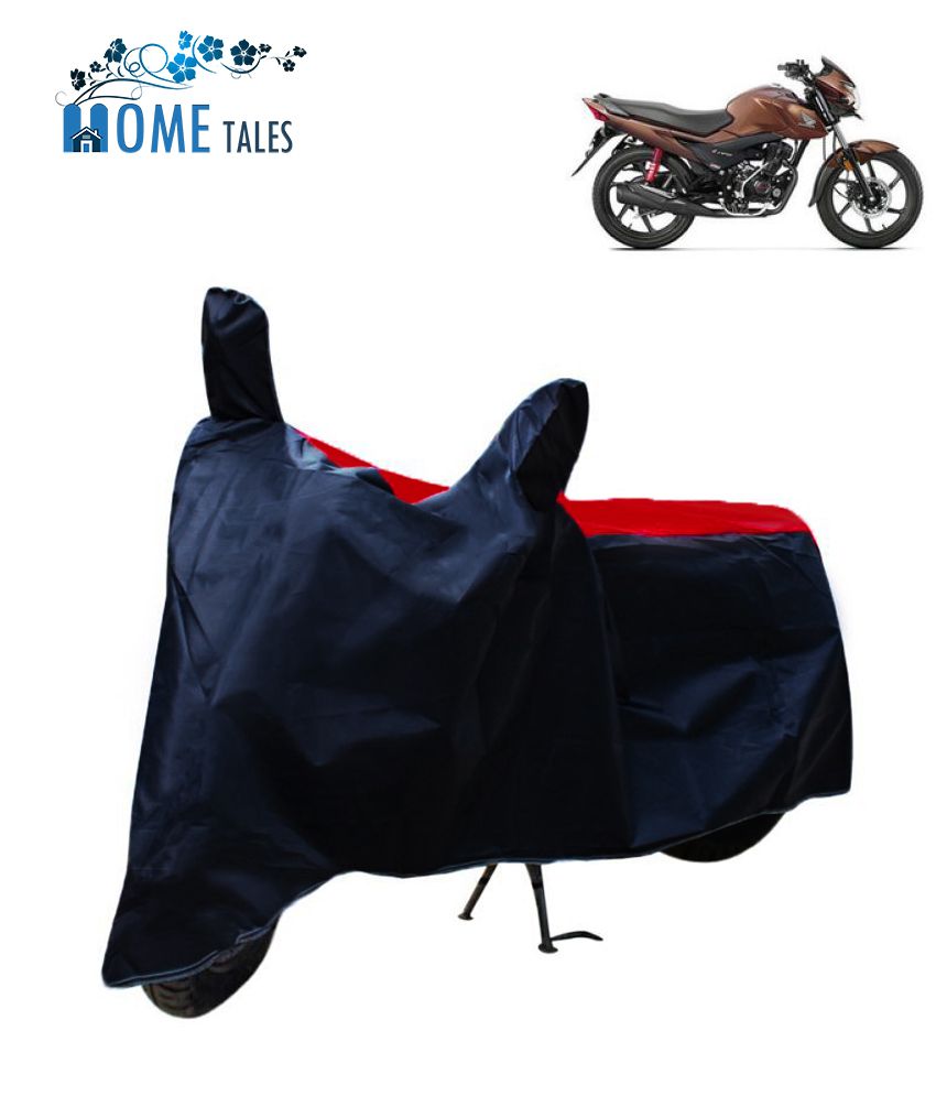    			HOMETALES Dustproof Bike Cover For Honda Livo with Mirror Pocket - Red & Blue