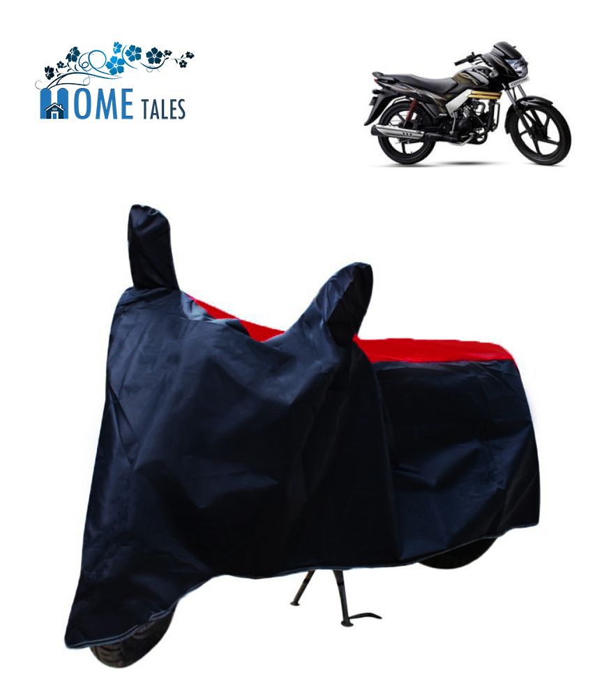     			HOMETALES Dustproof Bike Cover For Mahindra Centuro with Mirror Pocket - Red & Blue