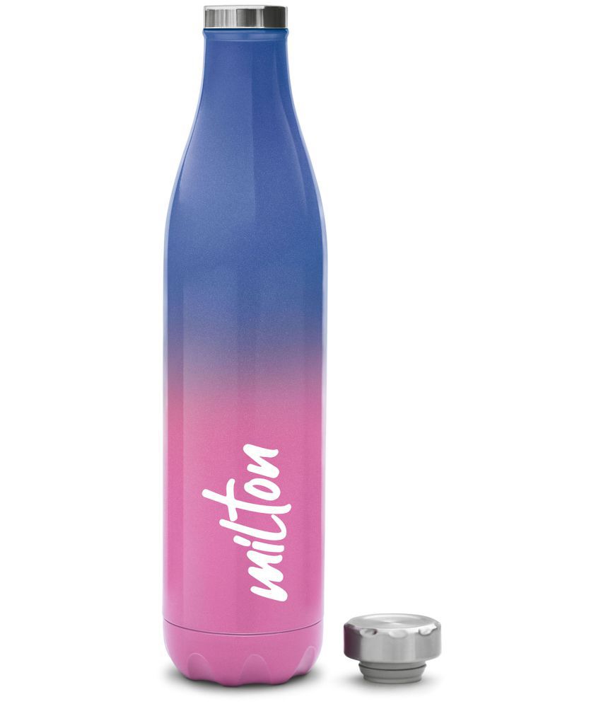     			Milton Prudent 1100 Thermosteel 24 Hours Hot and Cold Water Bottle, 1200 ml, Pink Blue