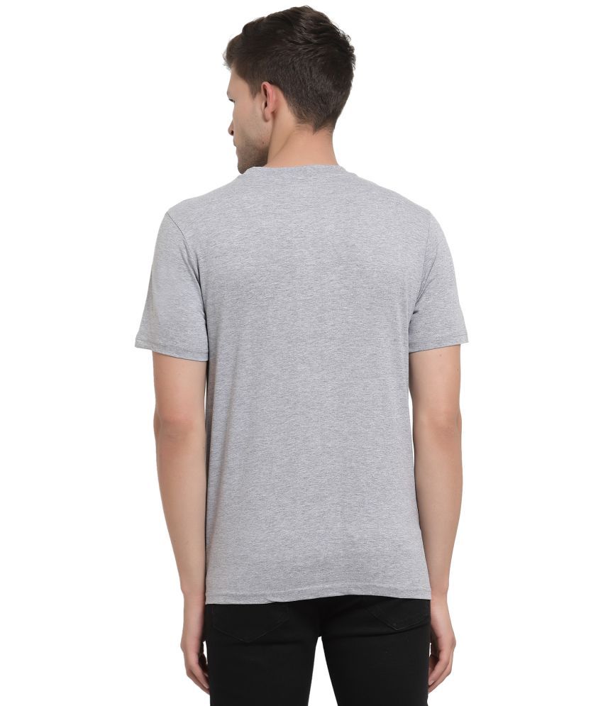     			Proteens - Cotton Regular Fit Grey Melange Men's T-Shirt ( Pack of 1 )