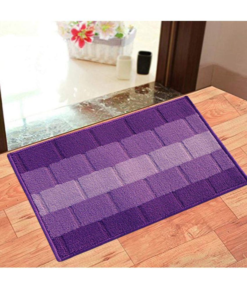     			Status - Anti-skid Polyester Door Mat ( 40 X 60 cm ) Single - Purple