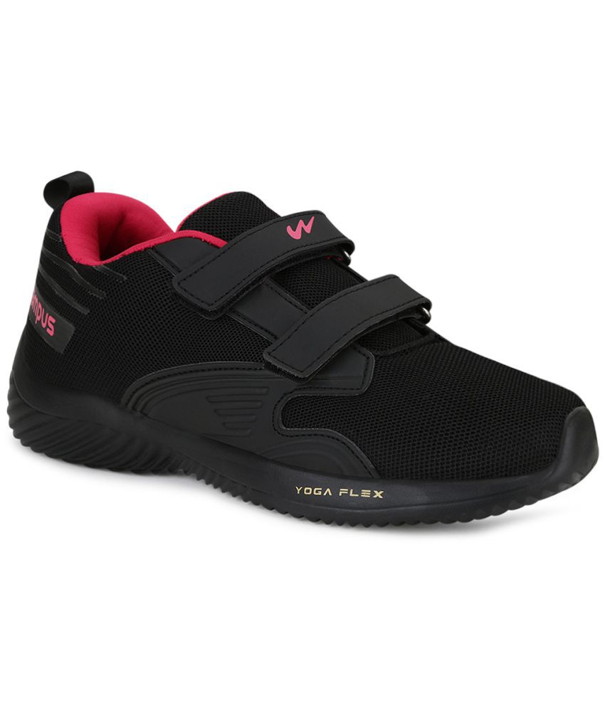     			Campus Black Running Shoes