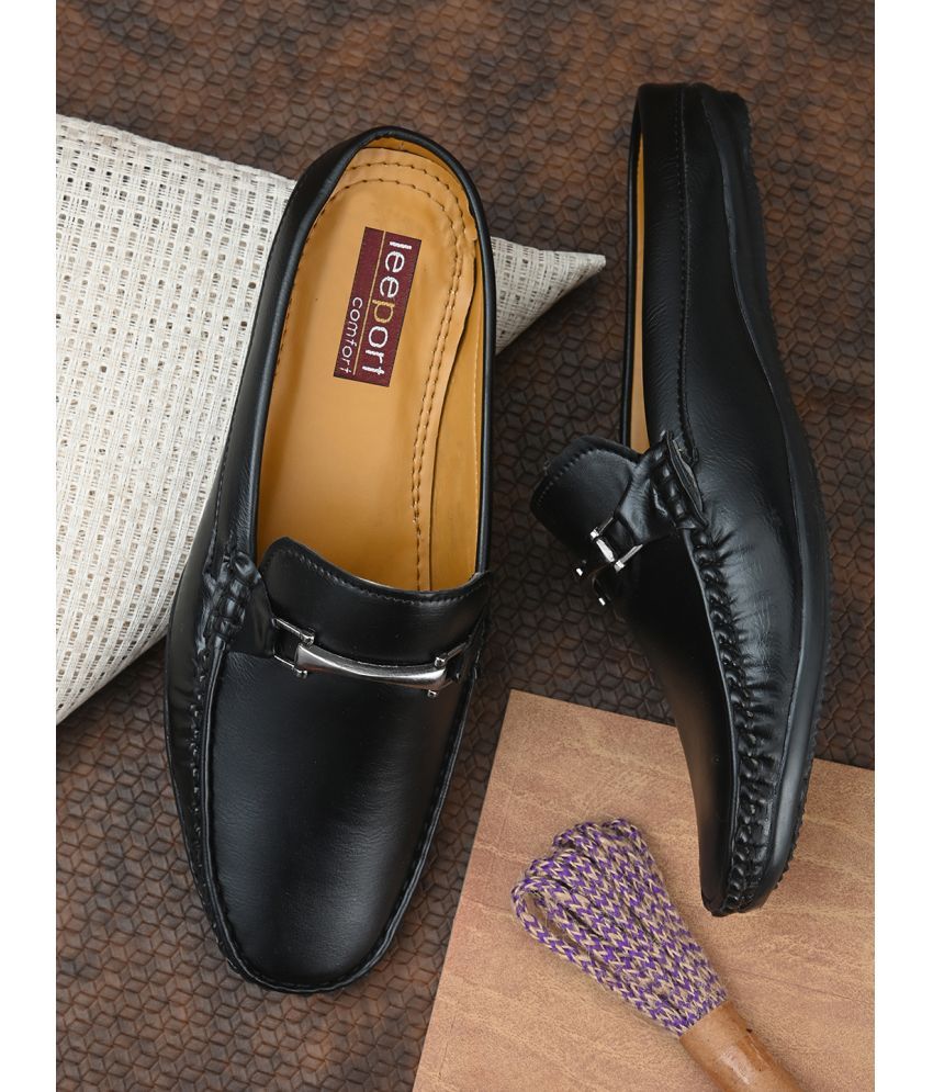     			Leeport - Black Men's Penny loafers