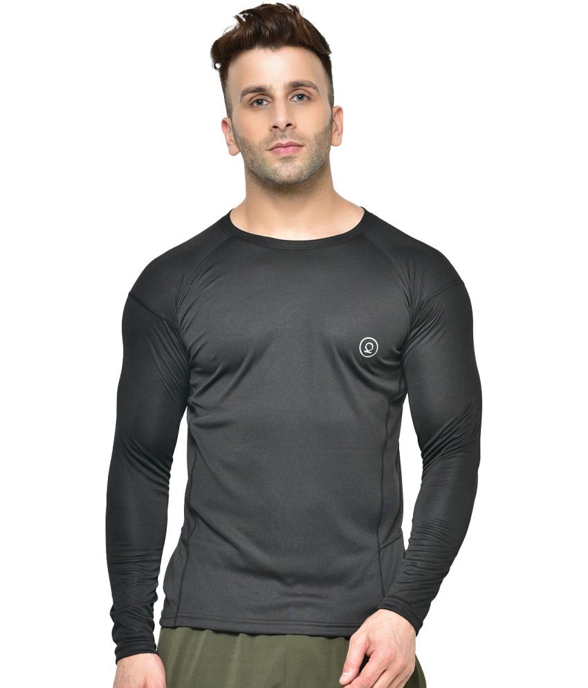     			Chkokko - Polyester Regular Fit Black Men's Sports T-Shirt ( Single Pack )