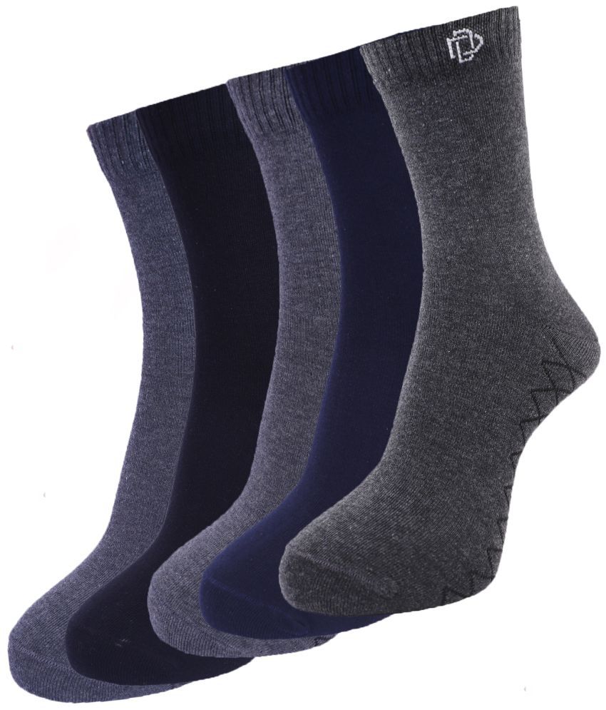 Dollar - Cotton Blend Multicolor Men's Full Length Socks ( Pack of 5 )