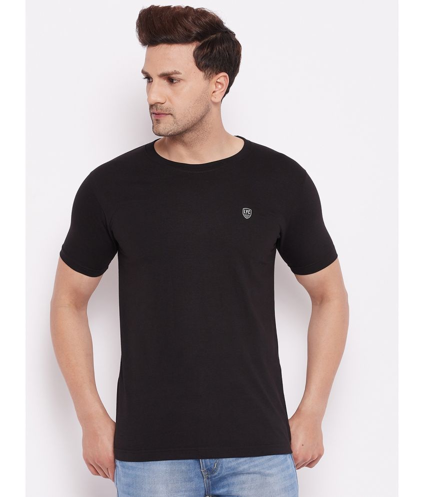     			Lycos - Cotton Regular Fit Black Men's T-Shirt ( Pack of 1 )