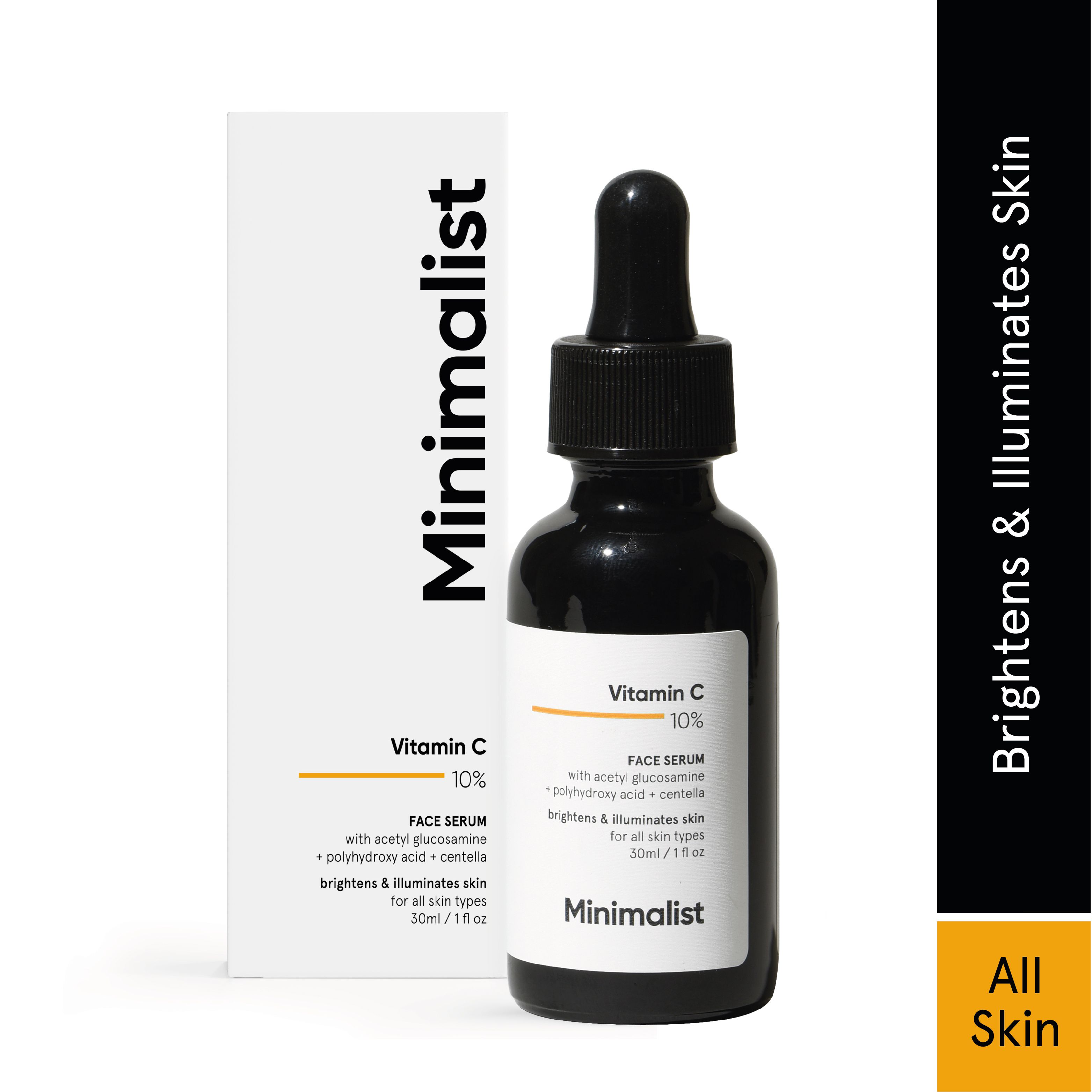     			Minimalist 10% Vitamin C Face Serum for Skin Brightening & reduce Sun Damage, 30ml