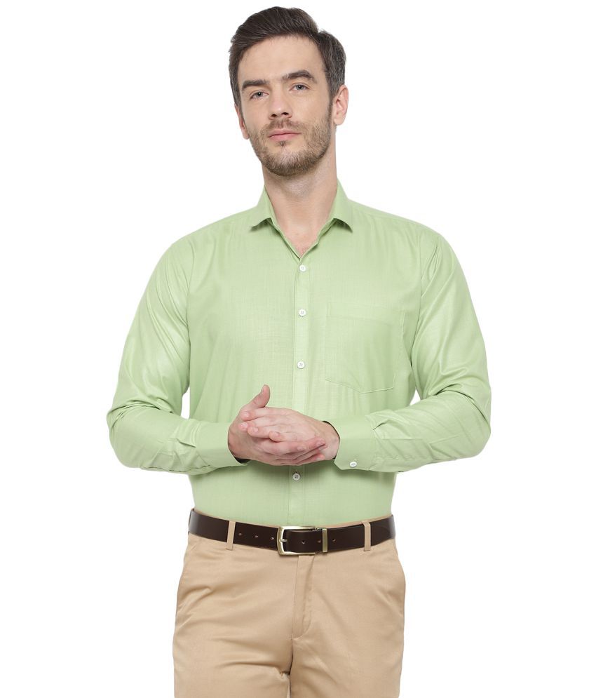     			SREY - Cotton Blend Slim Fit Green Men's Casual Shirt ( Pack of 1 )