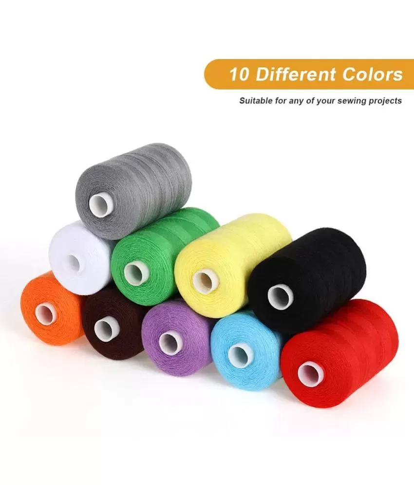 Shree Shyam™ Sewing Threads for Sewing Machine, 1000 Yards Mixed Cotton  Threads, 10 Colors Spools Threads for DIY Sewing (10 PCS): Buy Online at  Best Price in India - Snapdeal