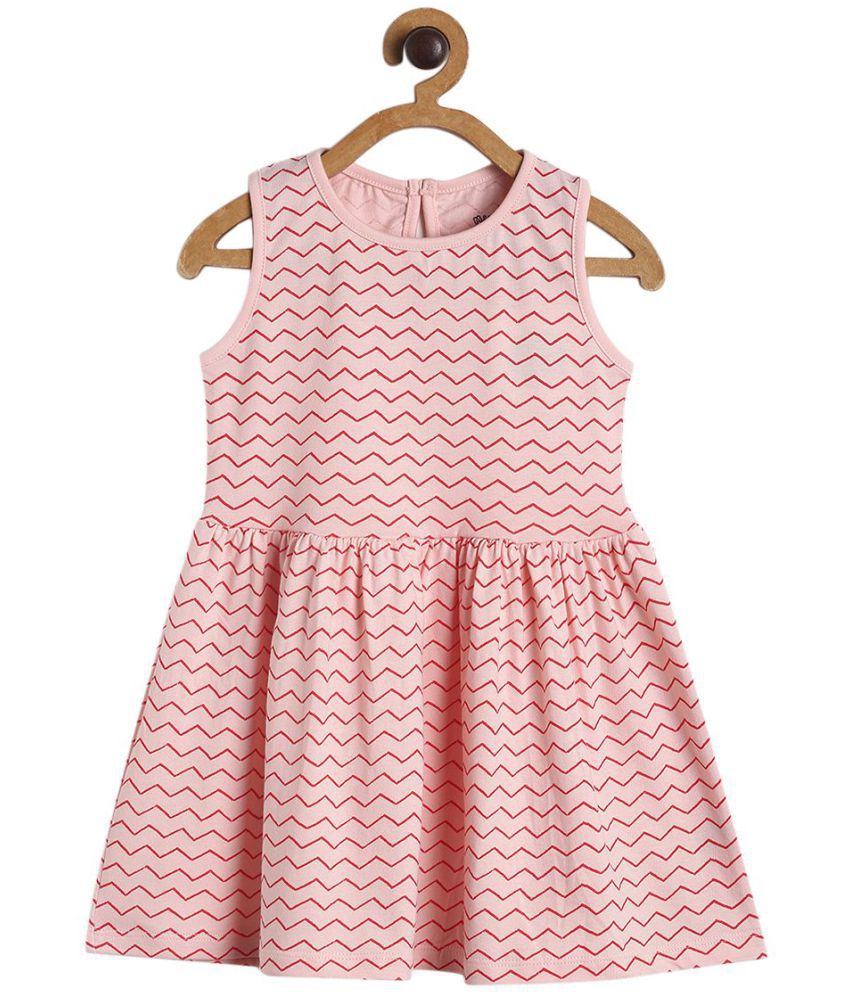     			MINI KLUB - 100% Cotton Pink Baby Girl Dress ( Pack of 1 )