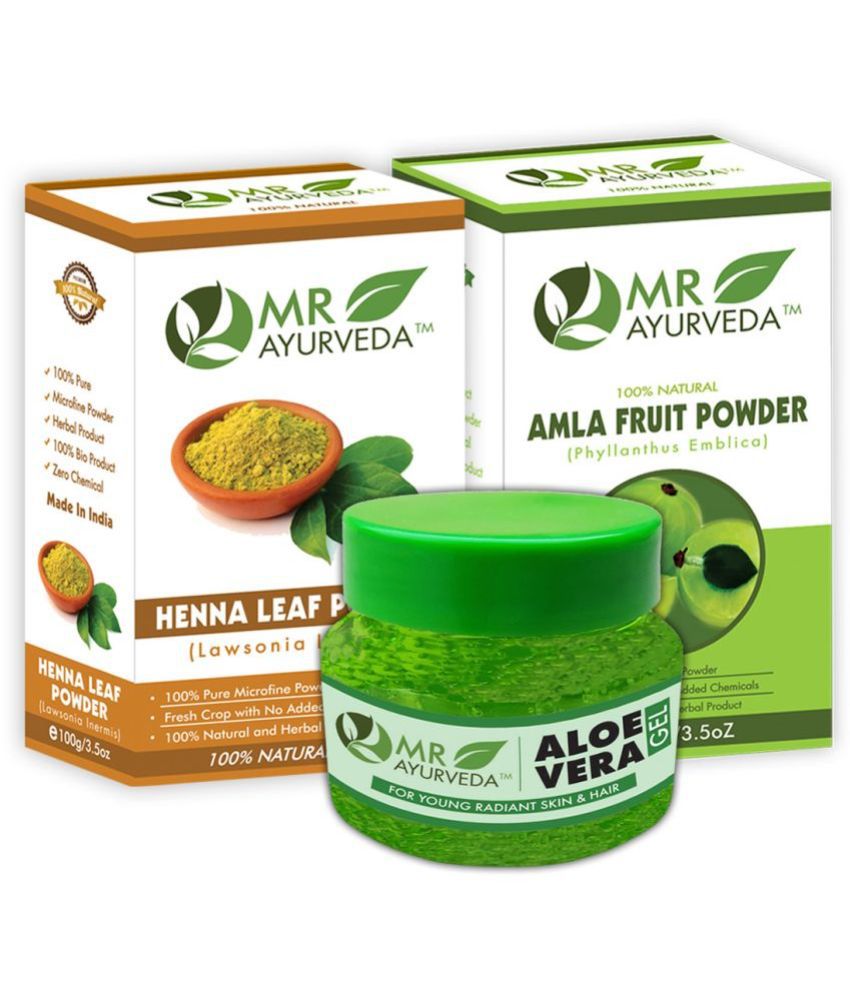     			MR Ayurveda Aloe Vera Gel, Henna Powder & Amla Powder Hair Mask 300 g