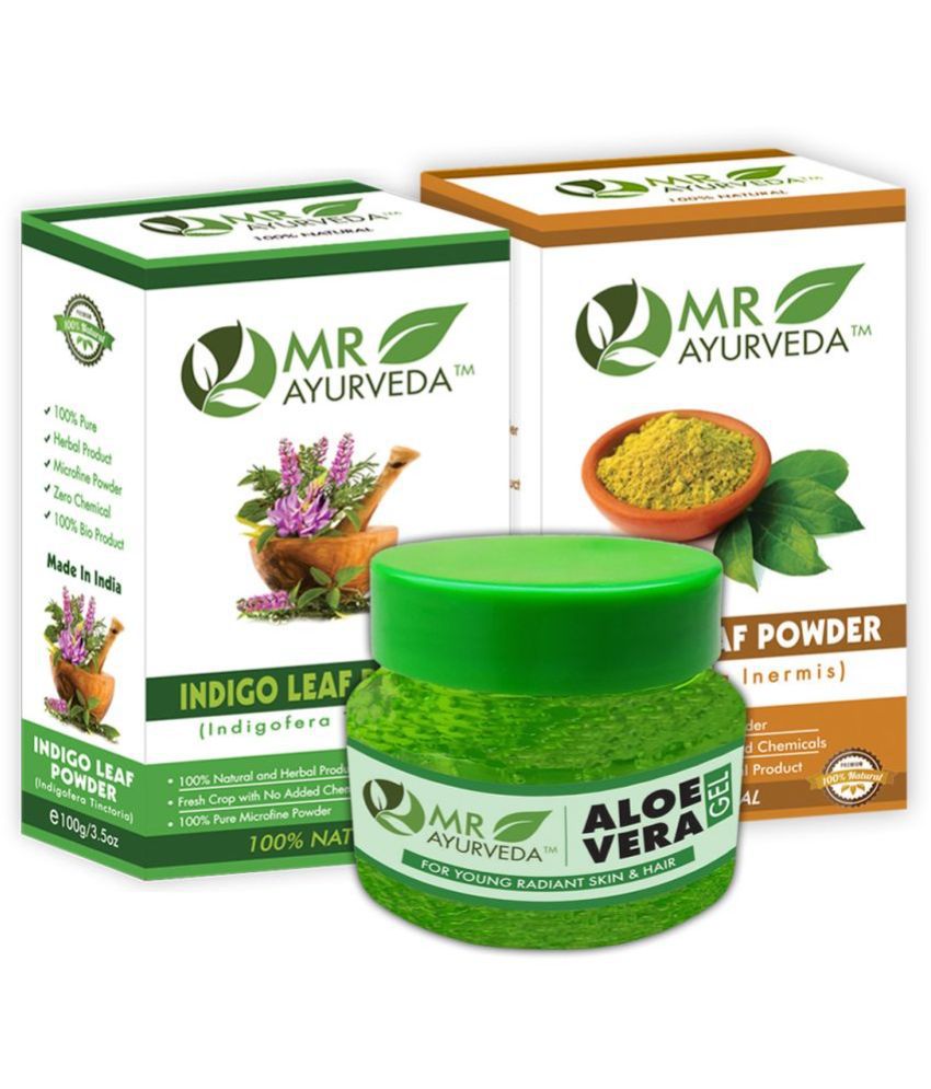     			MR Ayurveda Aloe Vera Gel, Indigo Powder & Henna Powder Hair Mask 300 g