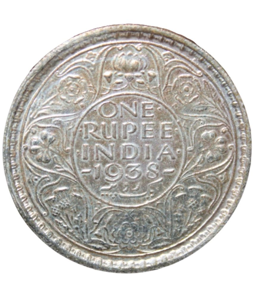     			One Rupee 1938 - 6th King George Fancy British India Rare Old Coin For Collection