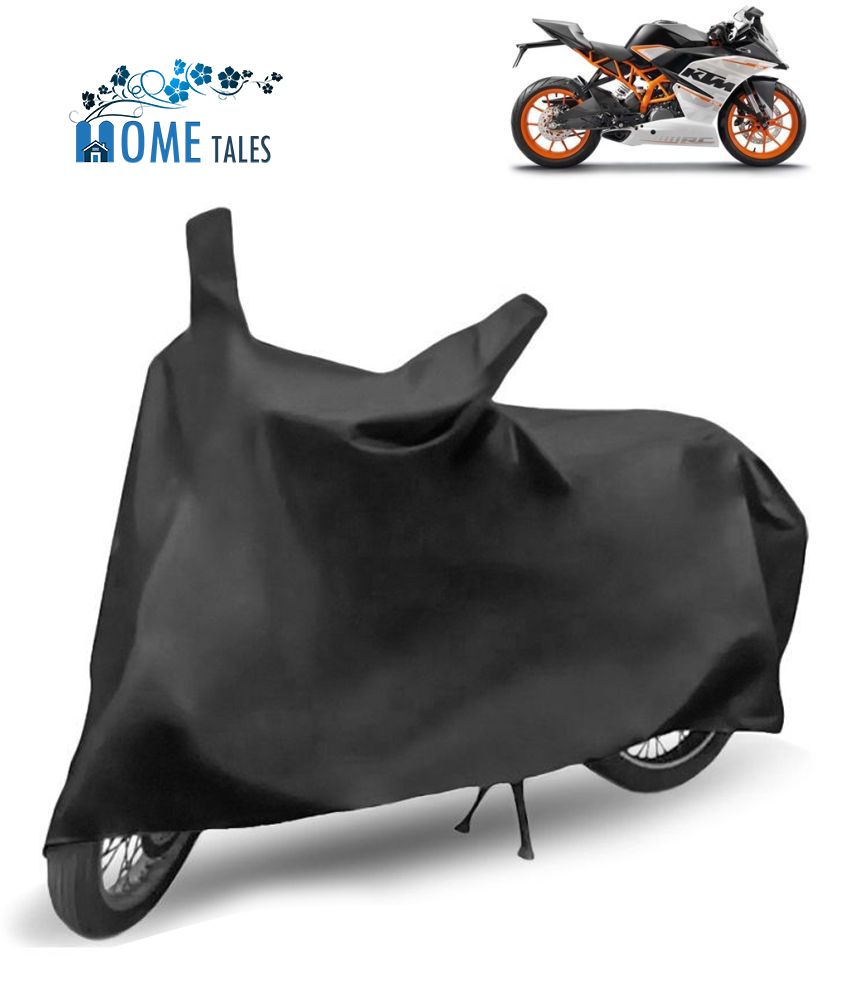     			HOMETALES Waterproof & Dustproof Bike Cover For KTM RC 390 with Side Mirror Pocket - Black
