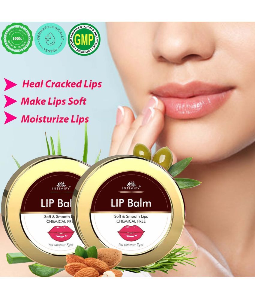     			Intimify Lips Balm for Smooth Lips, Lip Gloss Balm Cherry Pack of 2 8 g