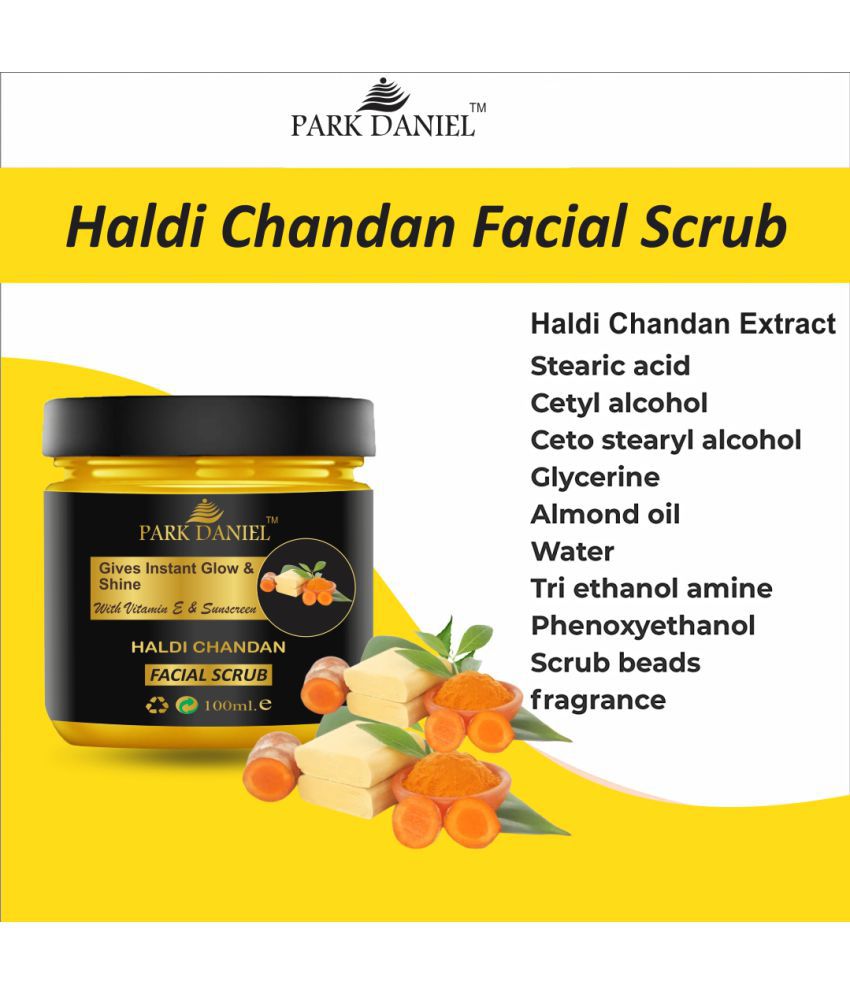     			Park Daniel  Haldi Chandan Scrub Instant Glow  For Bright and Radiant Skin Facial Scrub 100 ml