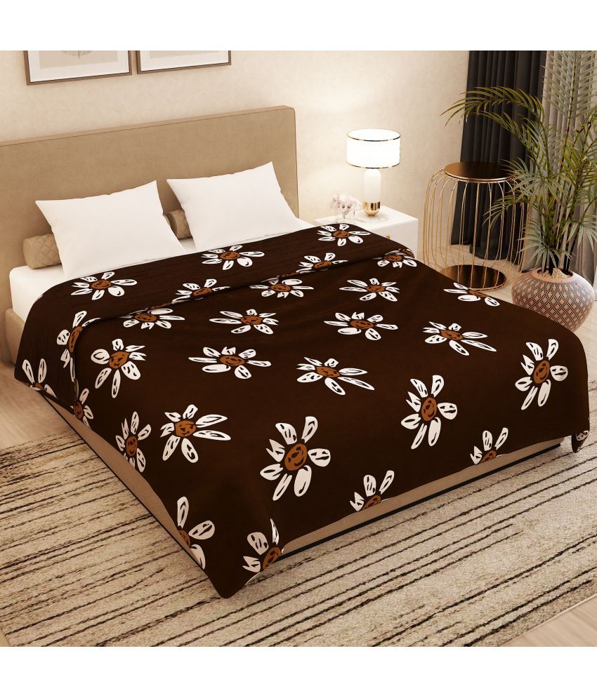 Story@Home - Polyester Brown Winter Blanket