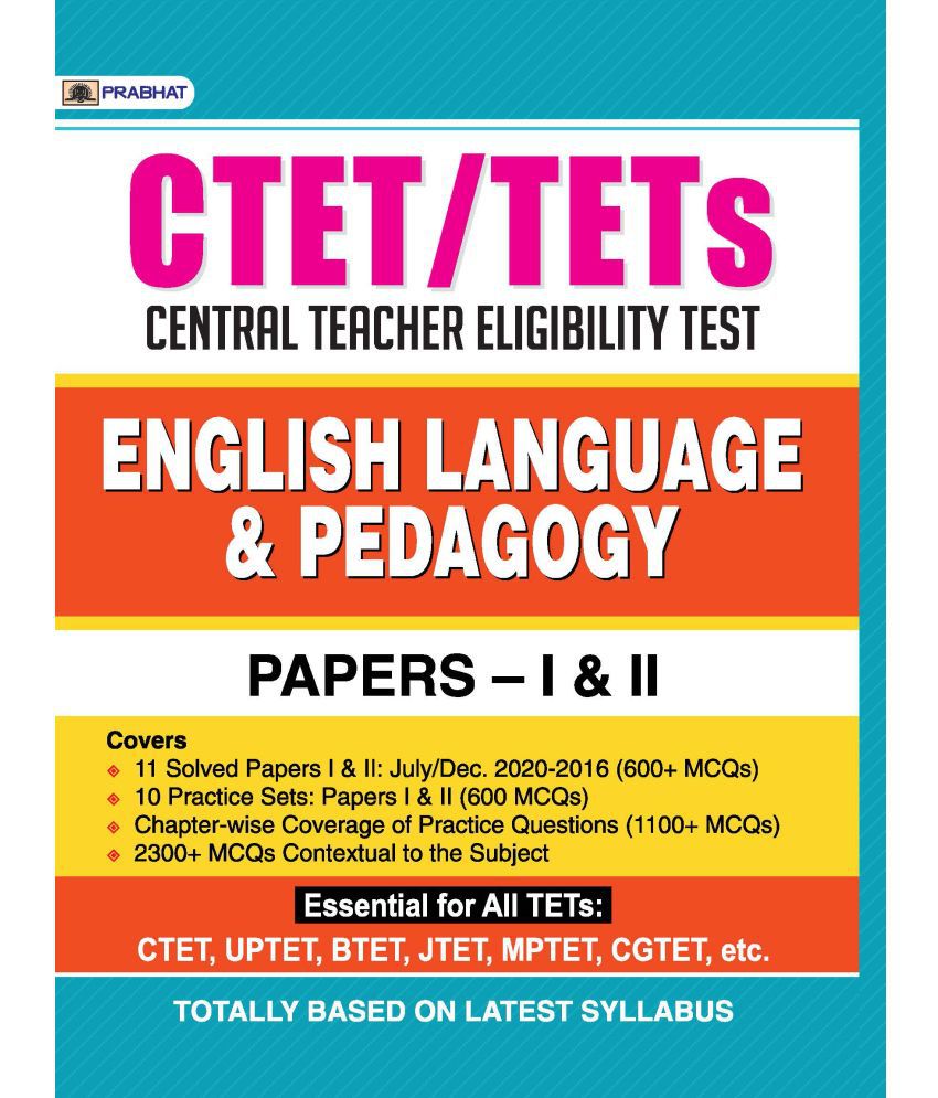     			CTET/TETS ENGLISH LANGUAGE & PEDAGOGY PAPERS–I & II