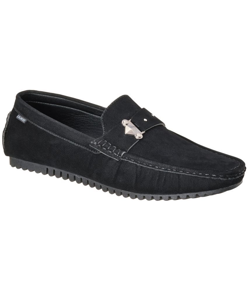     			Duke Black Loafers