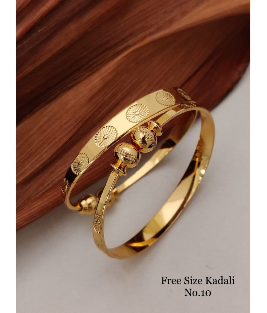 Gold plated adjustable bangles / kadas for women & girls ( Free Size )