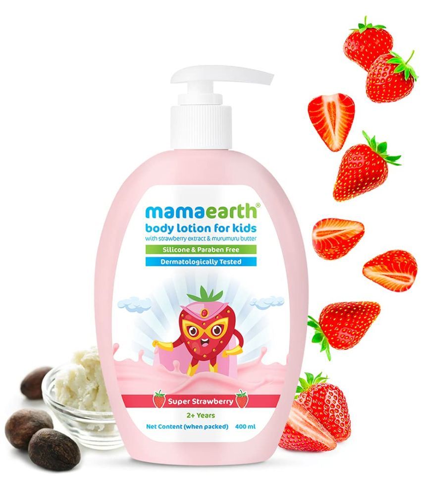     			Mamaearth Super Strawberry Body Lotion & Cream for Kids with Strawberry & Shea Butter - 400 ml