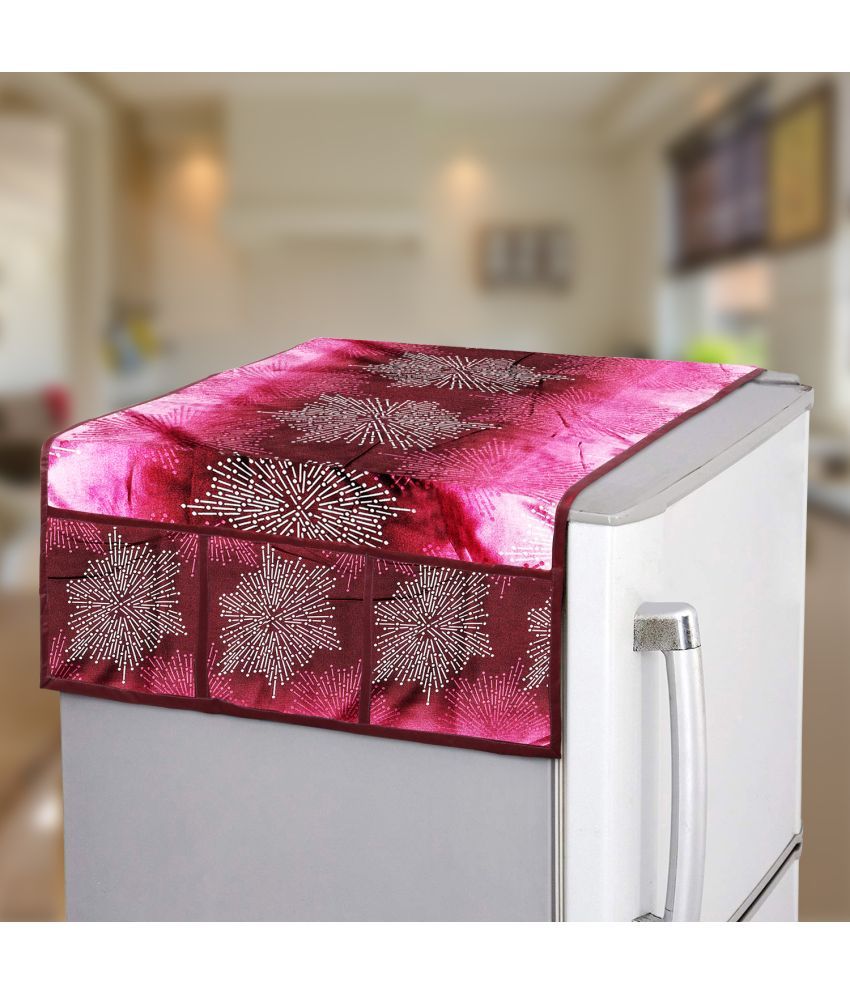     			E-Retailer Single Polyester Pink Fridge Top Cover