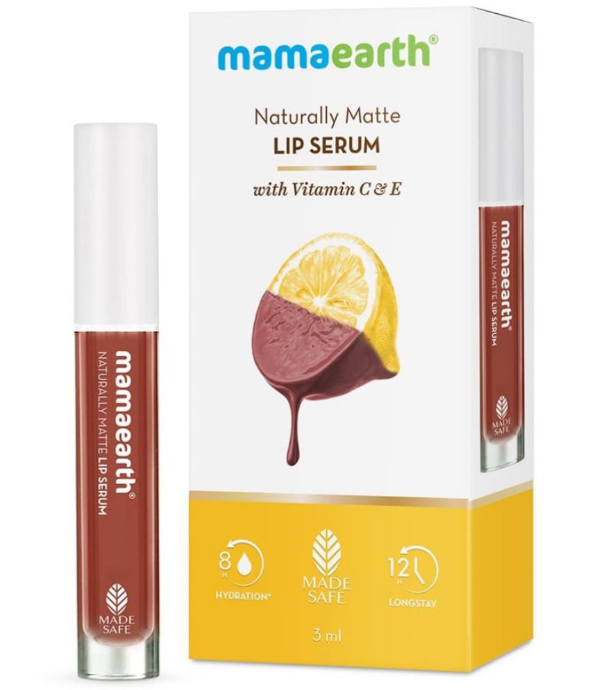     			Mamaearth Naturally Matte Lip Serum - Matte Liquid Lipstick with Vitamin C & E For Upto 12 Hour Long Stay - Chocolate Truffle - 3 ml