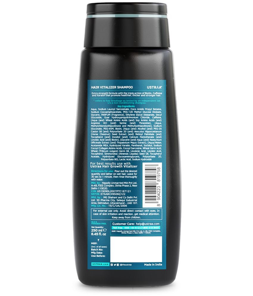 Ustraa Hair Vitalizer Kit (Hair Vitalizer Shampoo - 250ml & Hair Growth  Vitalizer - 100ml): Buy Ustraa Hair Vitalizer Kit (Hair Vitalizer Shampoo -  250ml & Hair Growth Vitalizer - 100ml) at