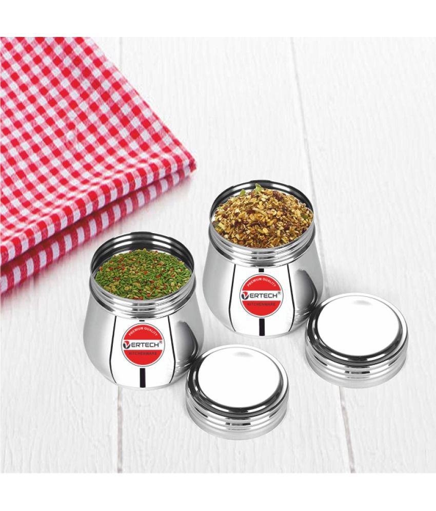 Buy VERTECH Stainless Steel Spice Container Set of 4 250 mL Online at
