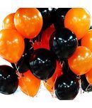 50 Metallic Balloon (Black, Orange)