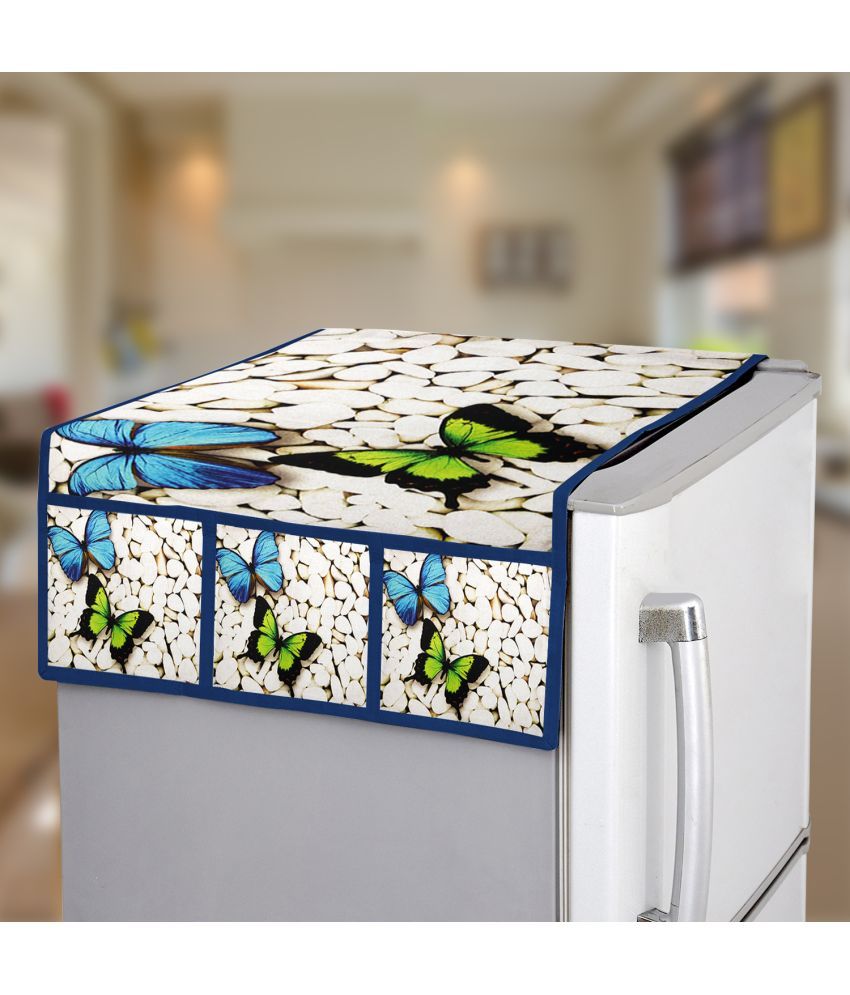     			E-Retailer Single Polyester Blue Fridge Top Cover