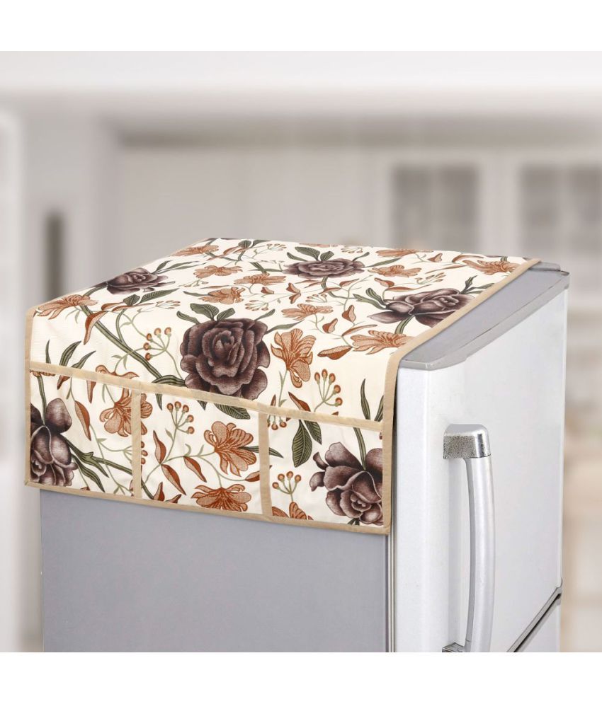     			E-Retailer Single Polyester Brown Fridge Top Cover