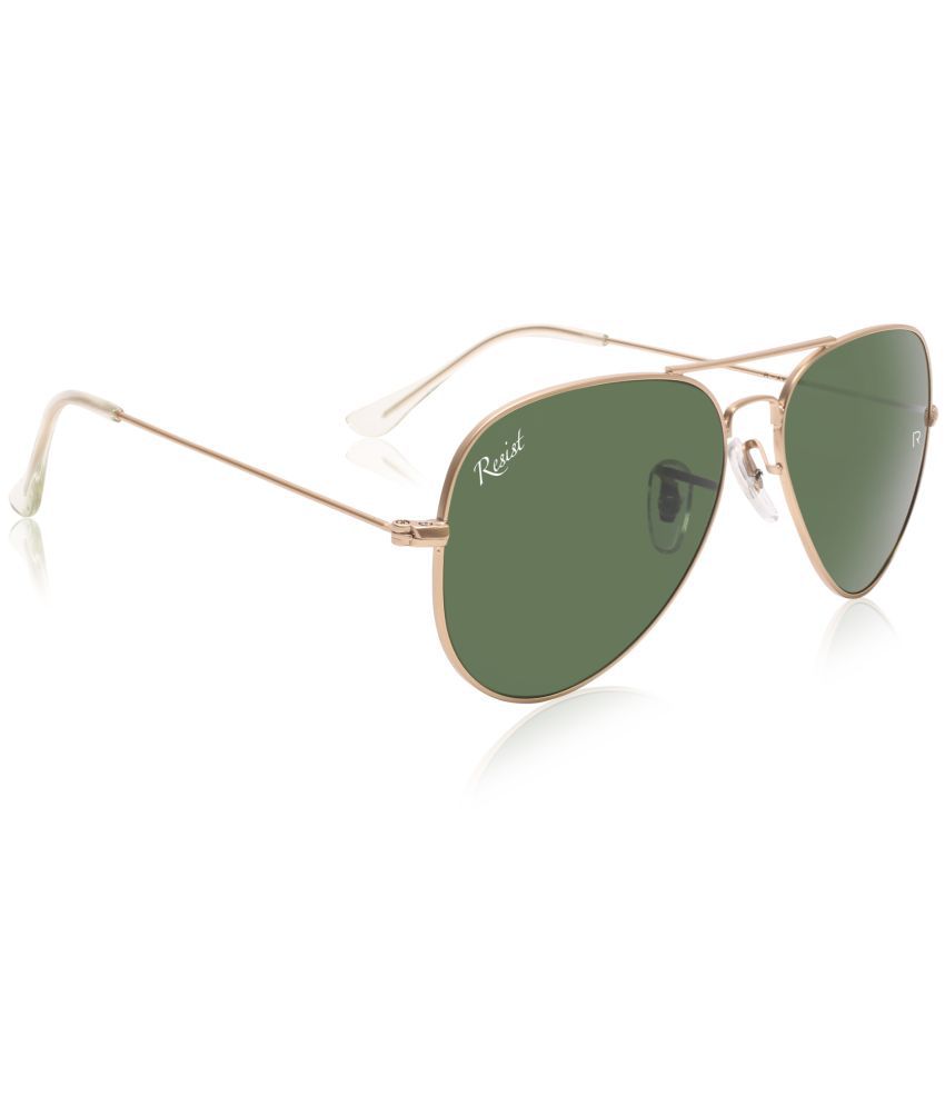 RESIST EYEWEAR - Green Pilot Sunglasses Pack of 1