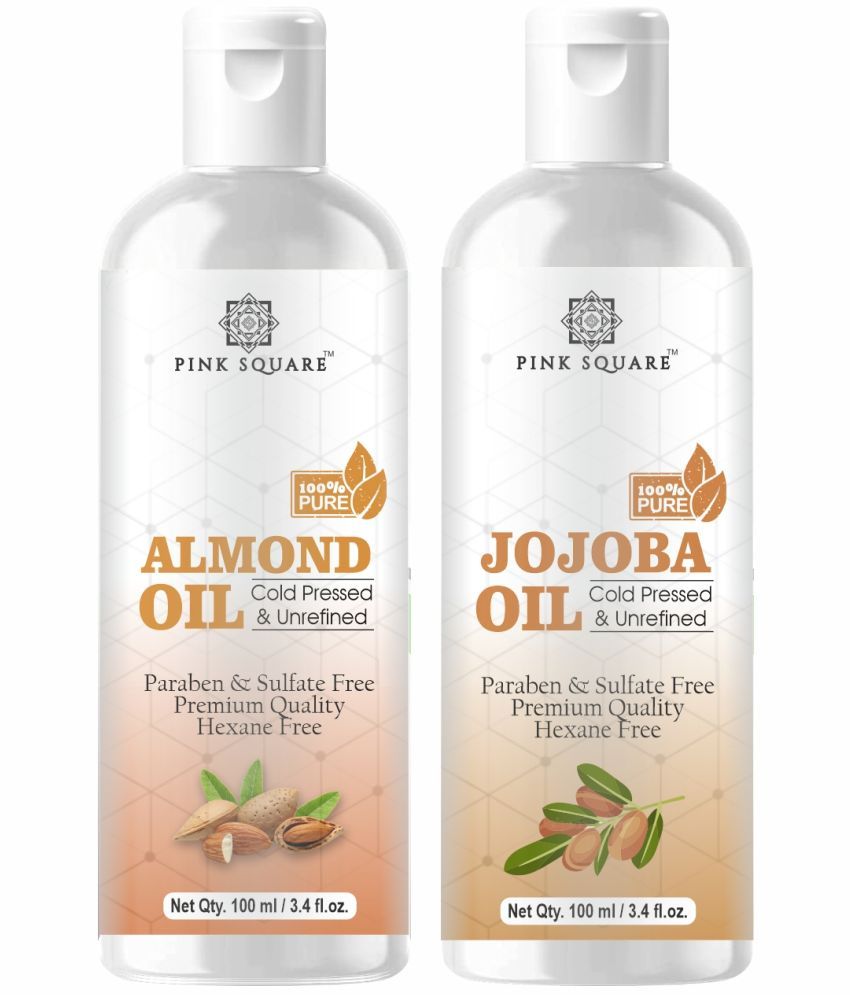     			pink square 100% Cold Pressed Almond Oil and Jojoba Oil 200 mL Pack of 2