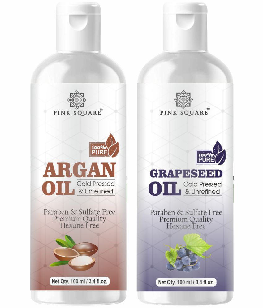     			pink square 100% Cold Pressed Argan Oil and Grapeseed Oil 200 mL Pack of 2