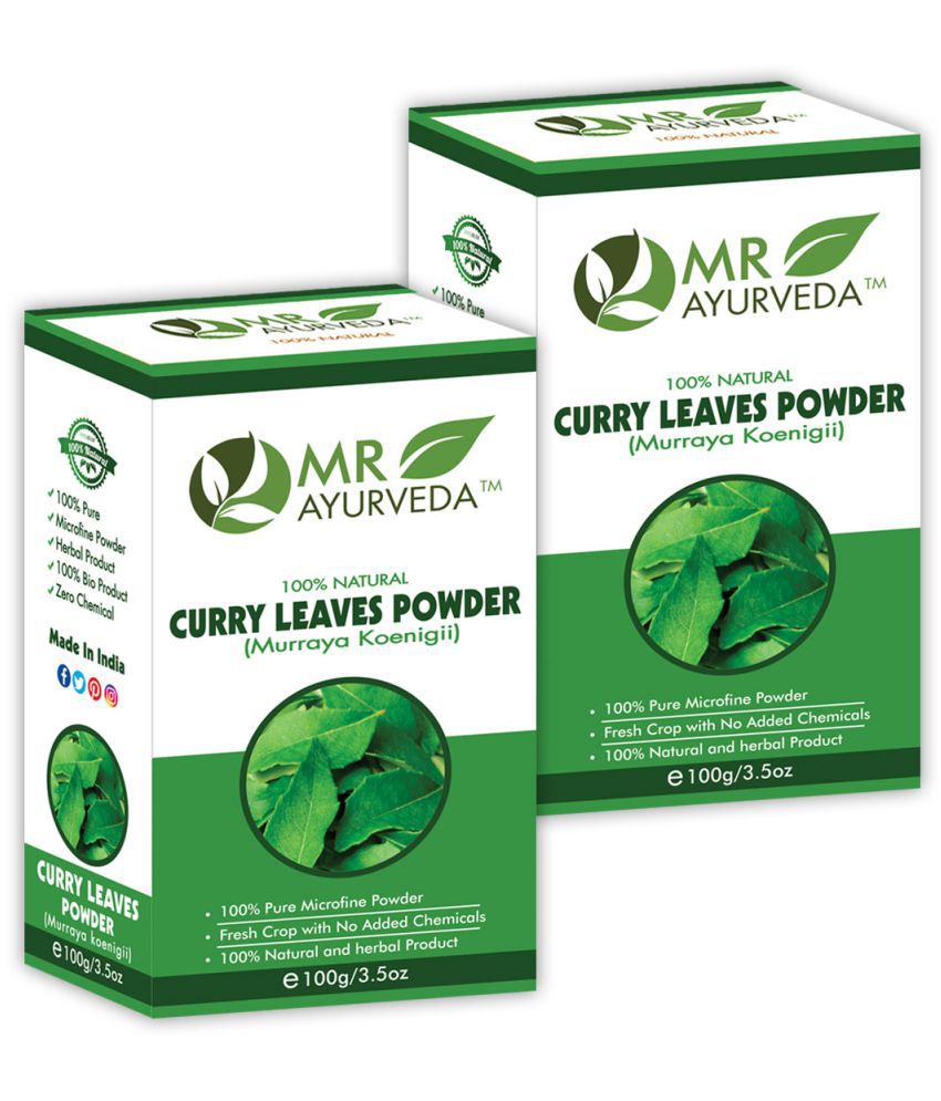     			MR Ayurveda Best Selling Curry Leaves Powder Hair Scalp Treatment 200 g Pack of 2