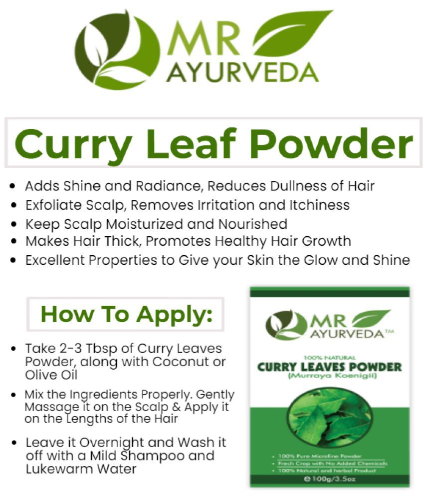 MR Ayurveda Curry Leaf Powder | Kadi Patta Powder Hair Scalp Treatment 500  g Pack of 5: Buy MR Ayurveda Curry Leaf Powder | Kadi Patta Powder Hair  Scalp Treatment 500 g