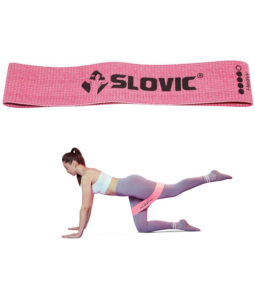     			SLOVIC Fabric Resistance Band (Heavy) | Resistance Mini Loop Bands for Workout for Men, Women with Exercise Bands Workout Guide