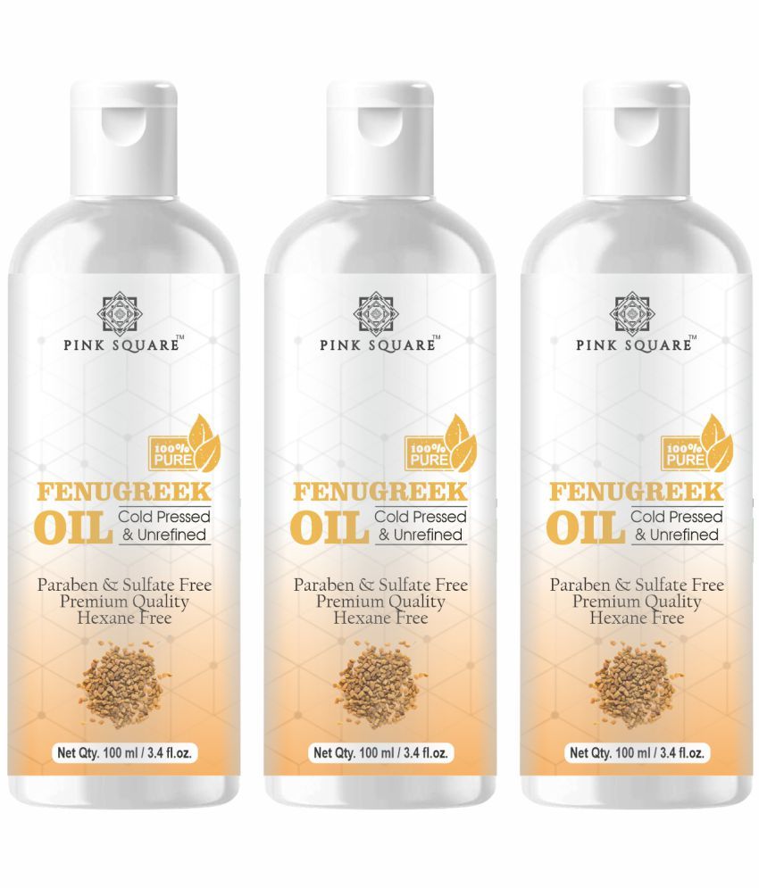     			pink square 100% Cold Pressed Pure Fenugreek Oil For Hair Growth 300 mL Pack of 3