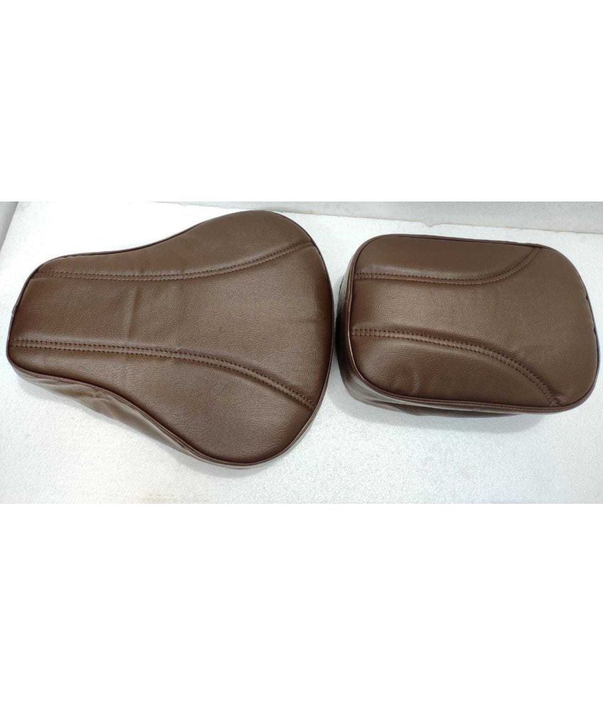     			KOHLI BULLET ACCESSORIES Fancy Seat Cover Brown Front & Rear For Royal Enfield Classic 350cc 500cc , Classic Desert Storm