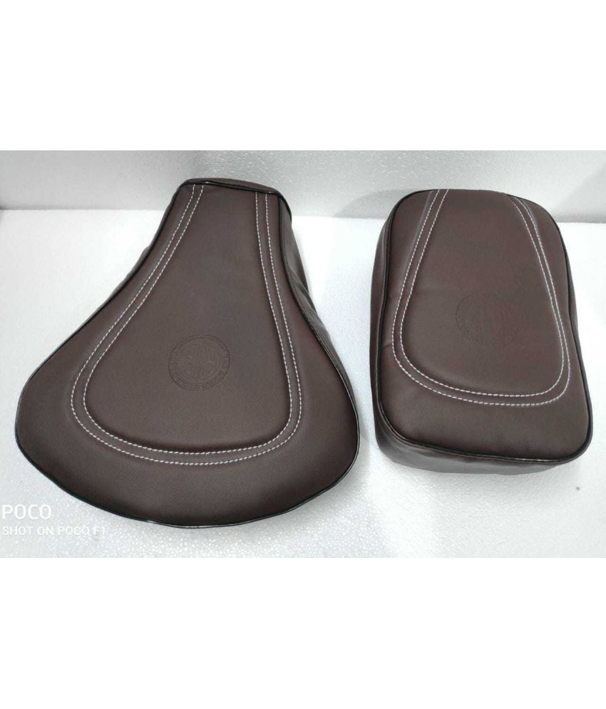     			KOHLI BULLET ACCESSORIES Fancy Seat Cover Brown  For Royal Enfield Classic , Classic 350.500 CC