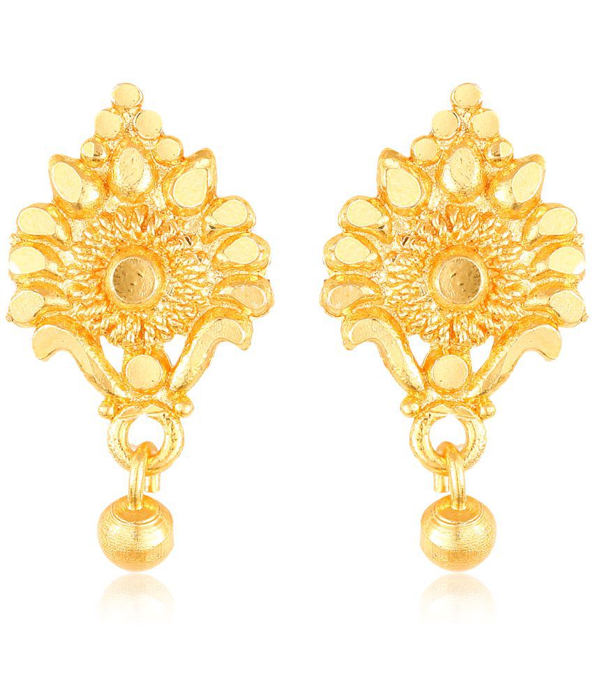     			Vighnaharta Allure Beautiful Earrings Elite Chic Gold Plated Screw back Studs earring  for Women and Girls   [VFJ1611ERG ]