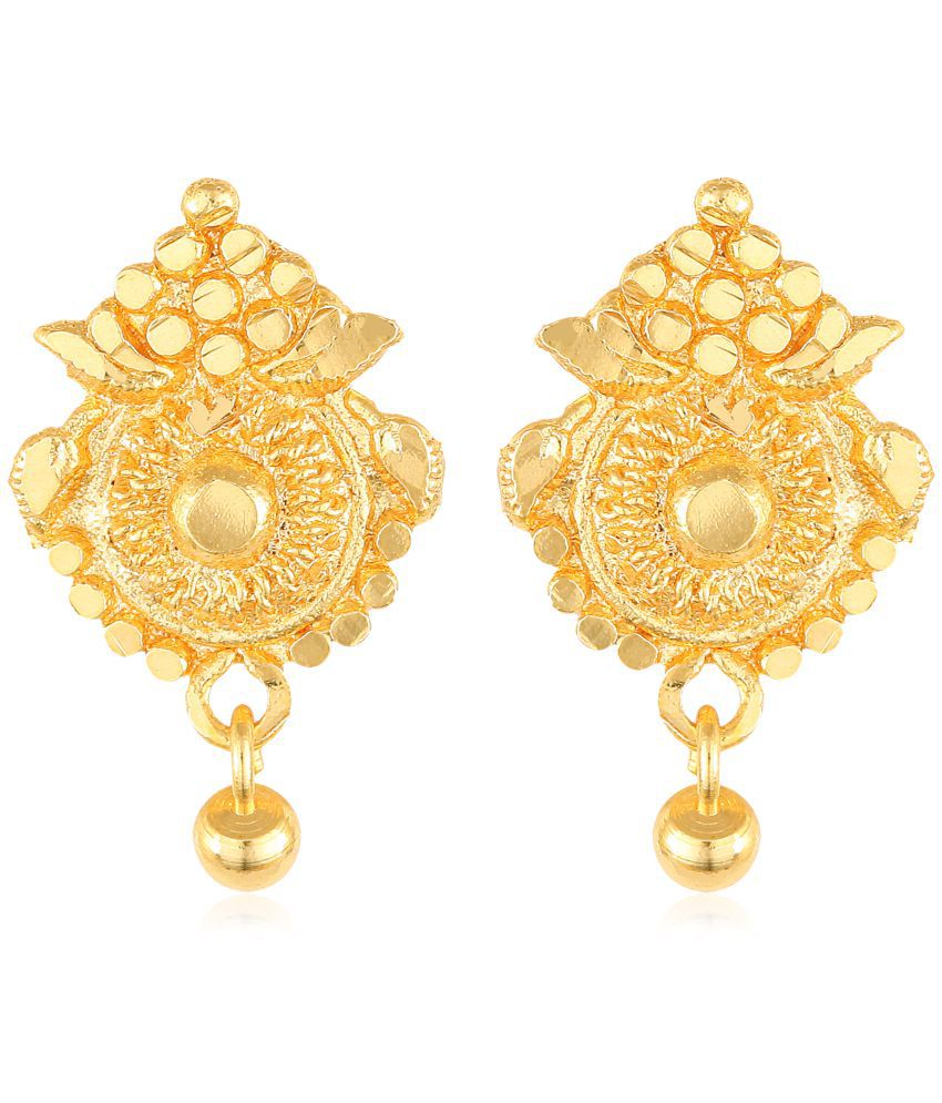     			Vighnaharta Allure Beautiful Gold Plated Screw back alloy dangler studs Earring for Women and Girls   [VFJ1627ERG ]