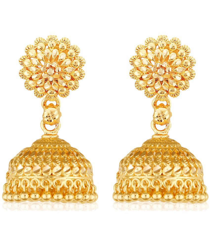     			Vighnaharta Filigree work Gold Plated alloy Hoop Earring Jhumki Earring for Women and Girls  [VFJ1559ERG]