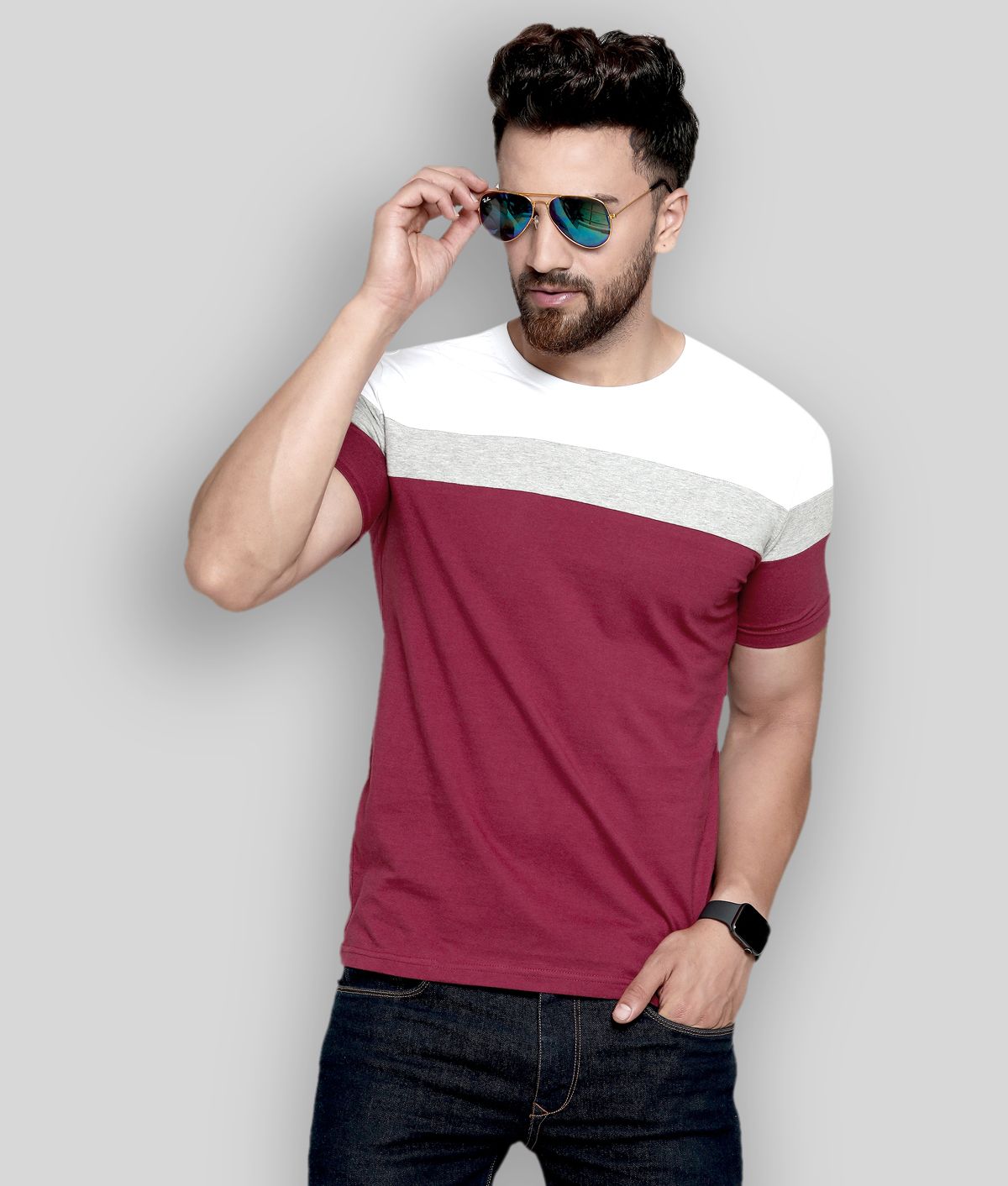     			AUSK Pack of 1 Cotton Regular Fit Men's T-Shirt ( Multicolor )