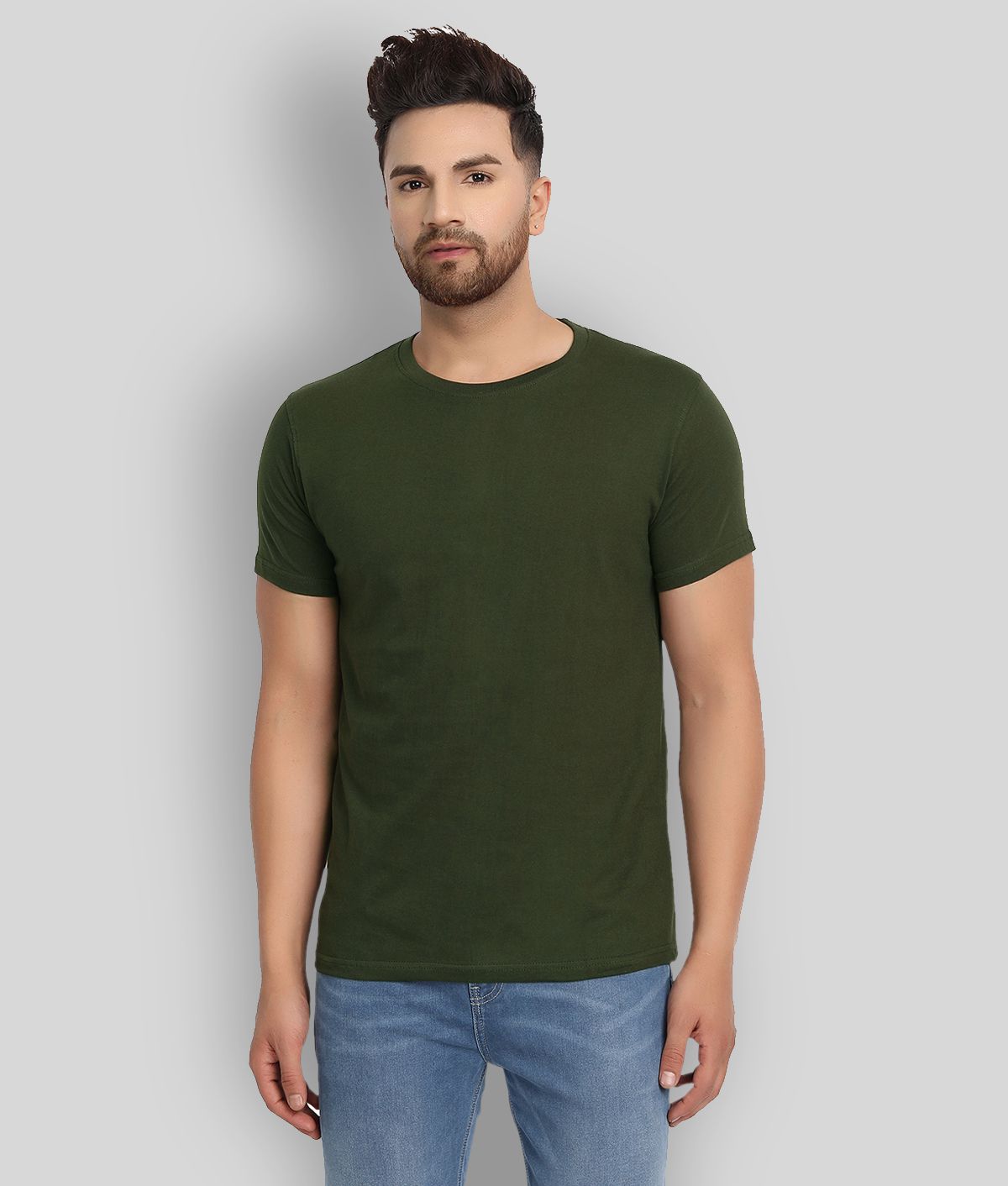     			ESPARTO - Green Cotton Regular Fit Men's T-Shirt ( Pack of 1 )
